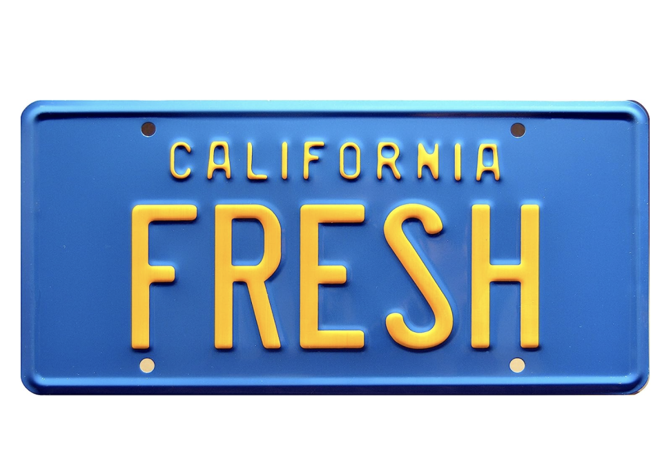 fresh prince california license plate