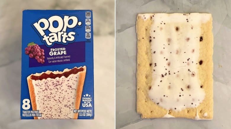 Frosted Grape box and Pop-Tart