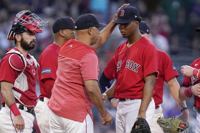 No-hit attempt for Red Sox RHP Brayan Bello ends with 8th-inning infield  single