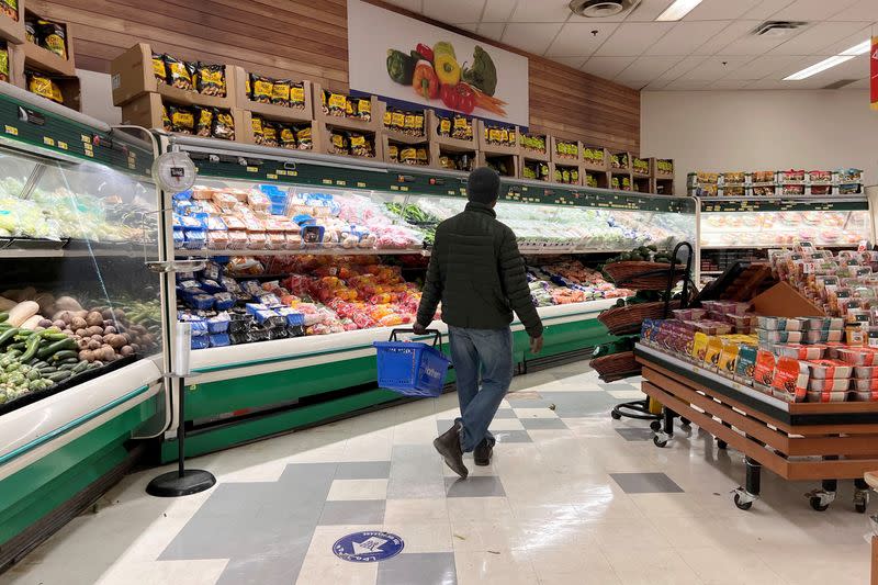 FILE PHOTO: A person shops at the North Mart grocery store in Iqaluit