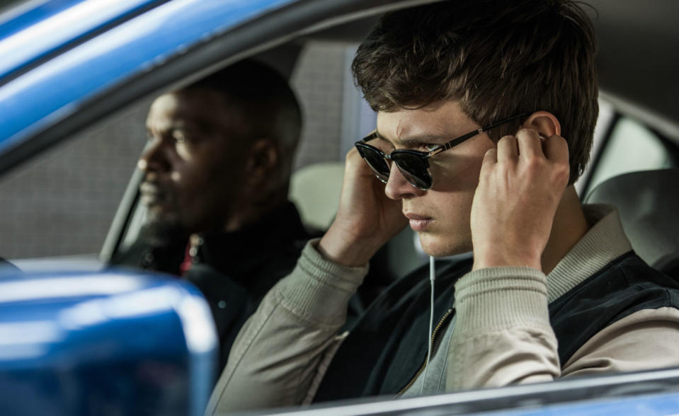 Jamie Foxx and Ansel Elgort in ‘Baby Driver’ (credit: Warner Bros)