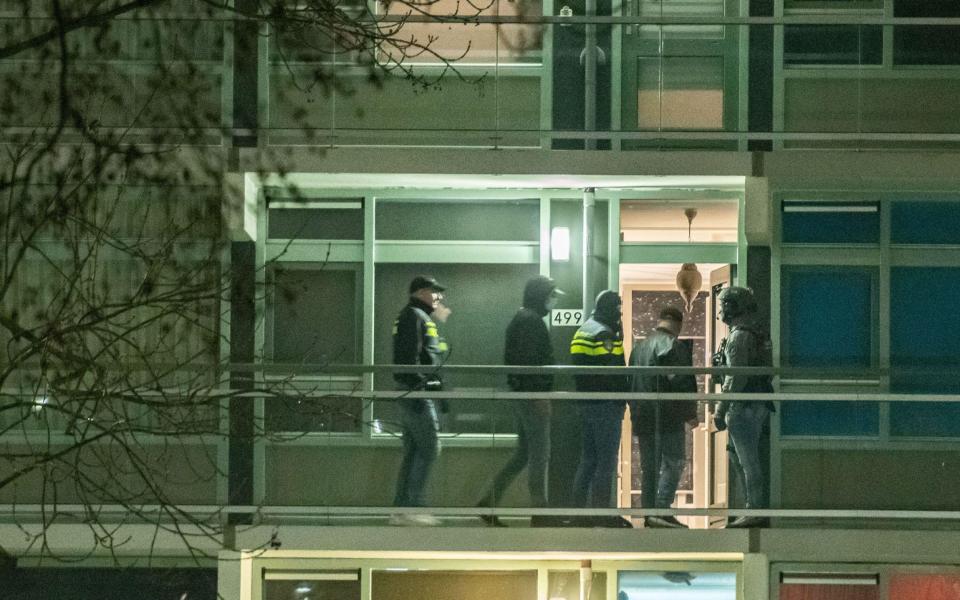 Police during the raid in Vianen