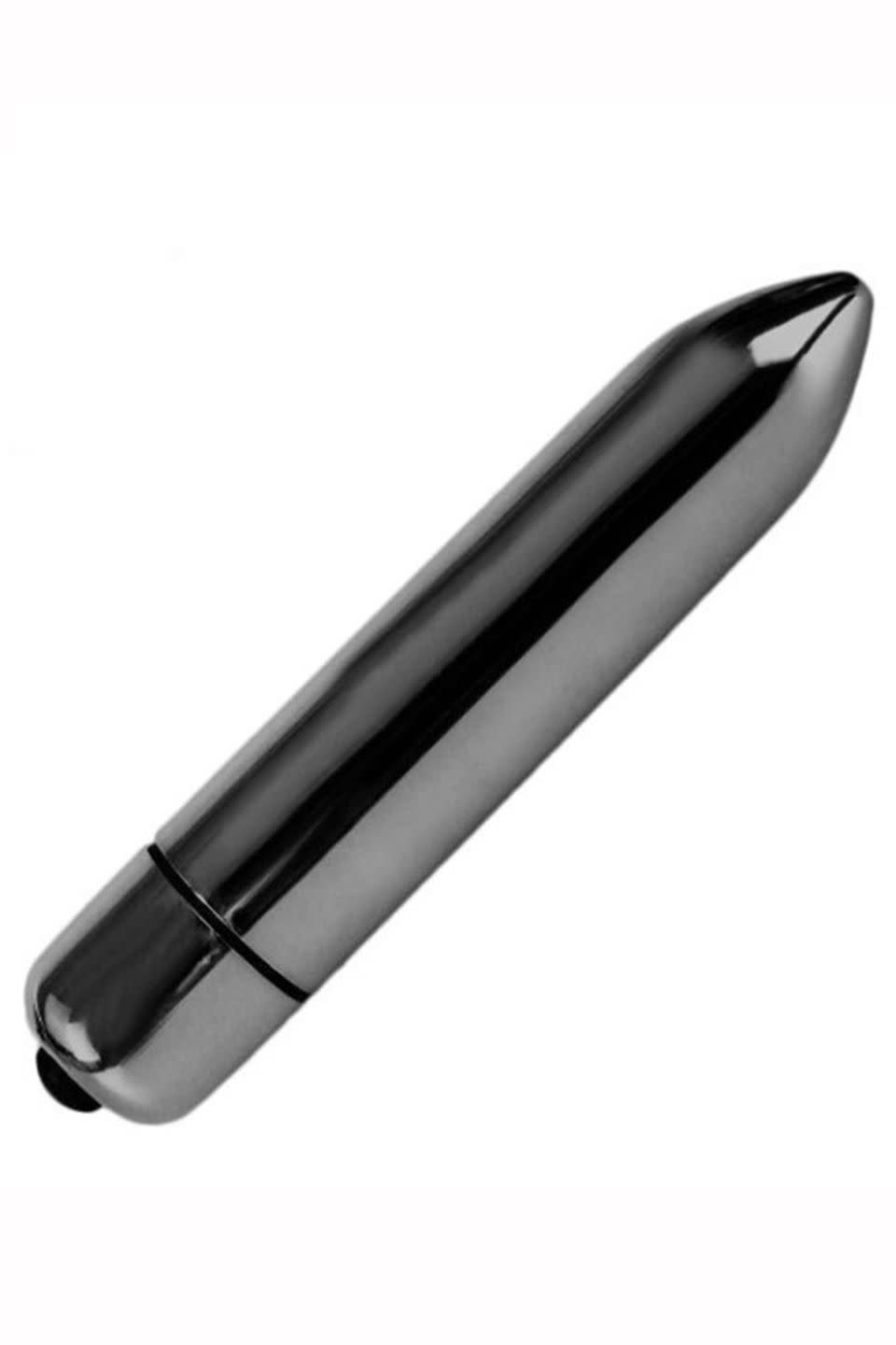 Cheap sex toys - Metallic Black 10 Function Bullet Vibrator