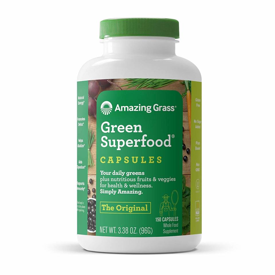 Amazing Grass Green Superfood Capsules. (Photo: Amazon)