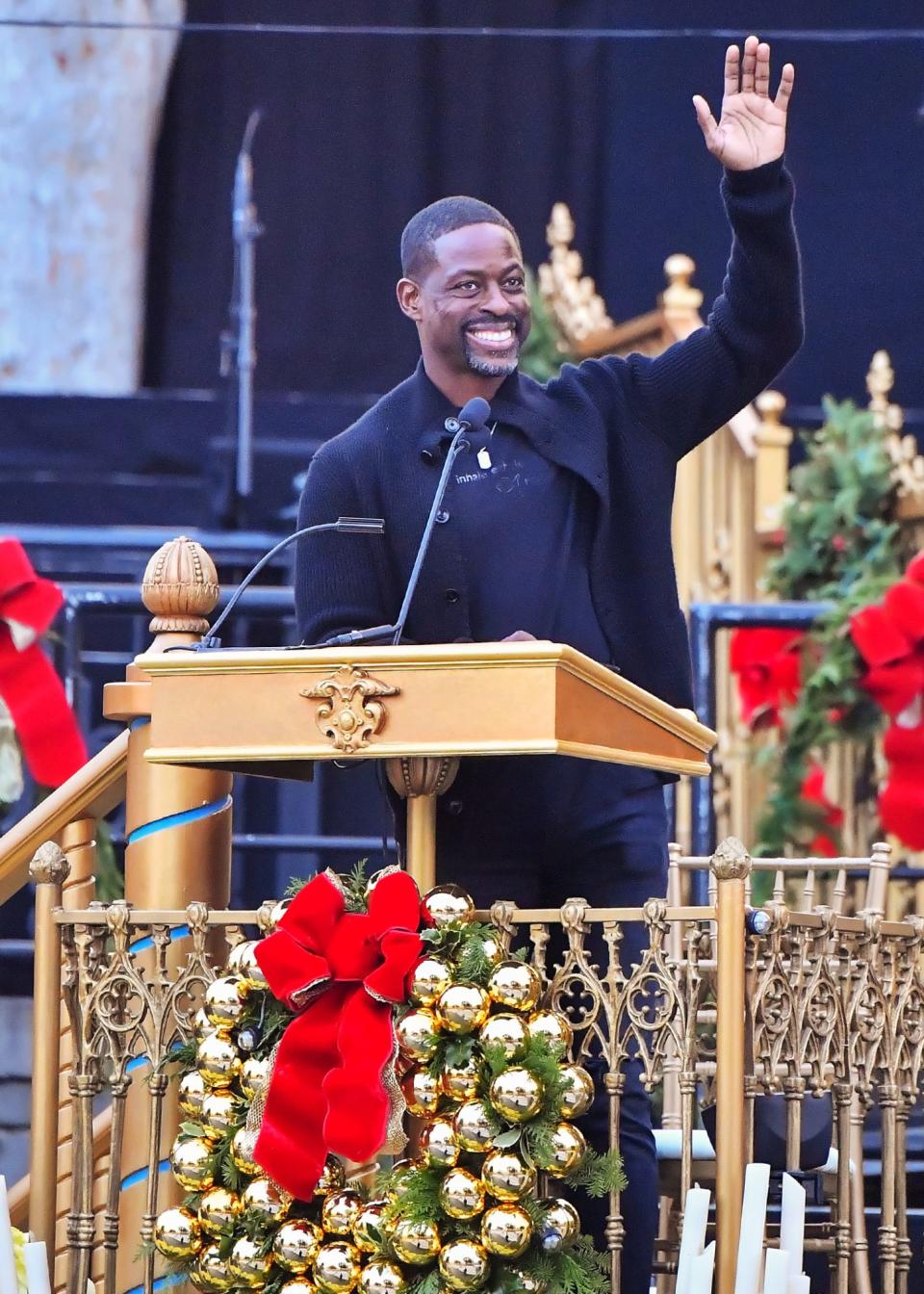 <p>Sterling K. Brown narrates the Candlelight processional at Disneyland on Dec. 5 in Anaheim, Calif. </p>
