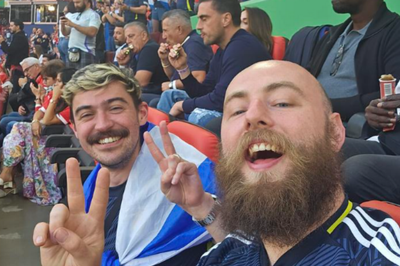 The two Scotland supporters endured a miserable accommodation experience