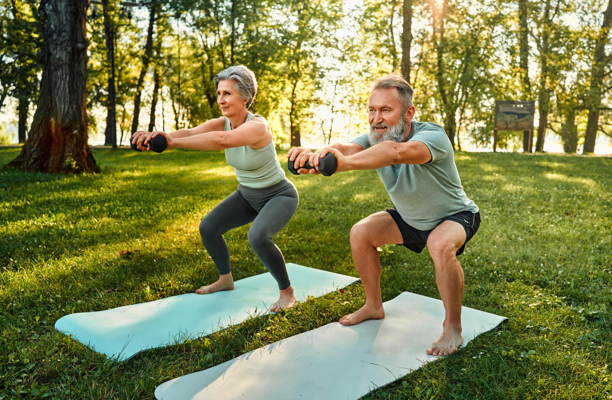 Keeping your knees aligned with your toes is key to a proper squat. 