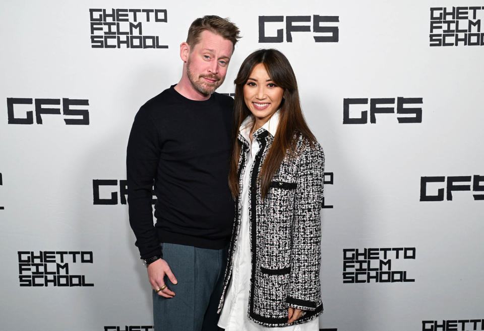 Macaulay Culkin and Brenda Song attend the 2023 GFS Fall Benefit on October 12, 2023 in Santa Monica, California. (Michael Kovac / Getty Images)