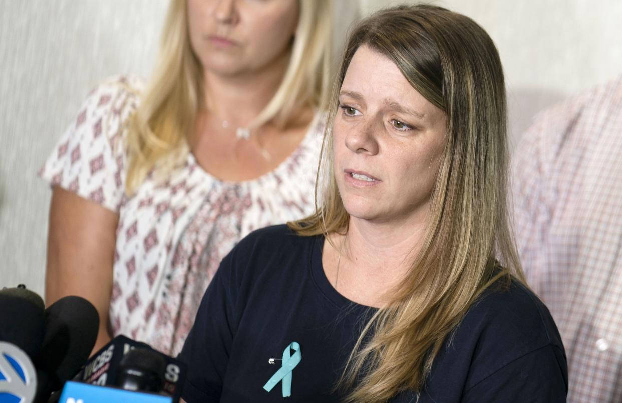 Nichole Schmidt, mother of Gabby Petito, during a news conference Tuesday.