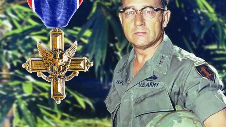 Maj. Gen. Keith Ware in Vietnam. The general received the Medal of Honor for his actions in World War II. He died in a helicopter crash near the Cambodian border on Sept. 12, 1968, months after the daring rescue made by Capt. Larry Taylor. (National Archives)