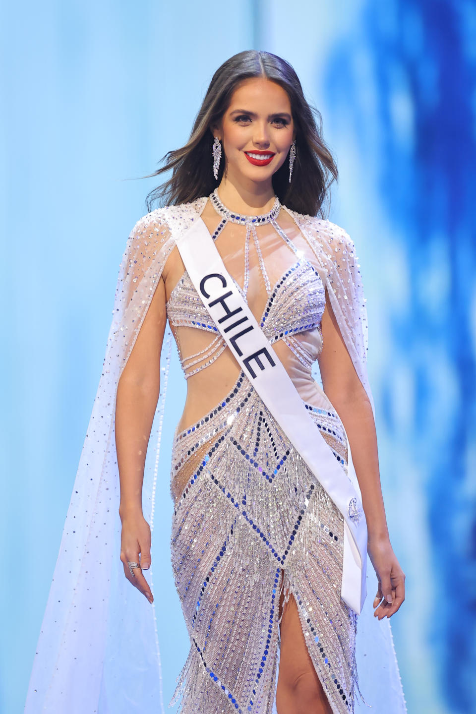 SAN SALVADOR, EL SALVADOR - NOVEMBER 15: Miss Chile Celeste Viel attends the The 72nd Miss Universe Competition - Preliminary Competition at Gimnasio Nacional Jose Adolfo Pineda on November 15, 2023 in San Salvador, El Salvador. (Photo by Hector Vivas/Getty Images)