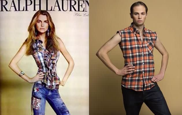 Ralph Lauren 2014 online ad Photoshop fail. Photo: YouTube