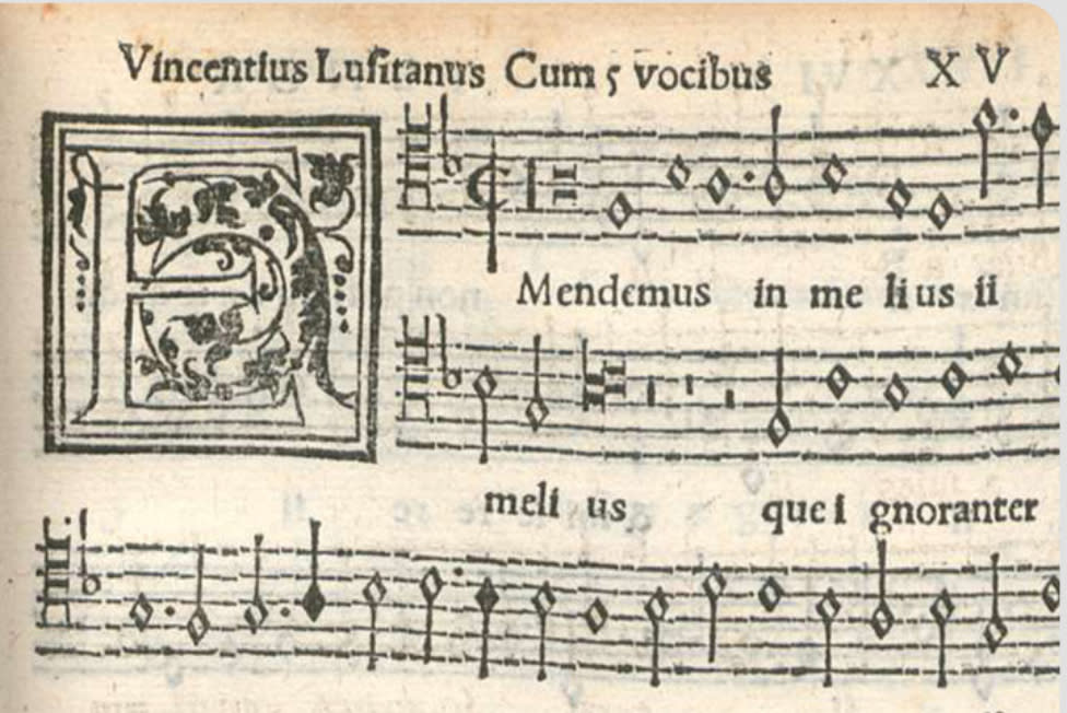 Partitura de Vicente Lusitano