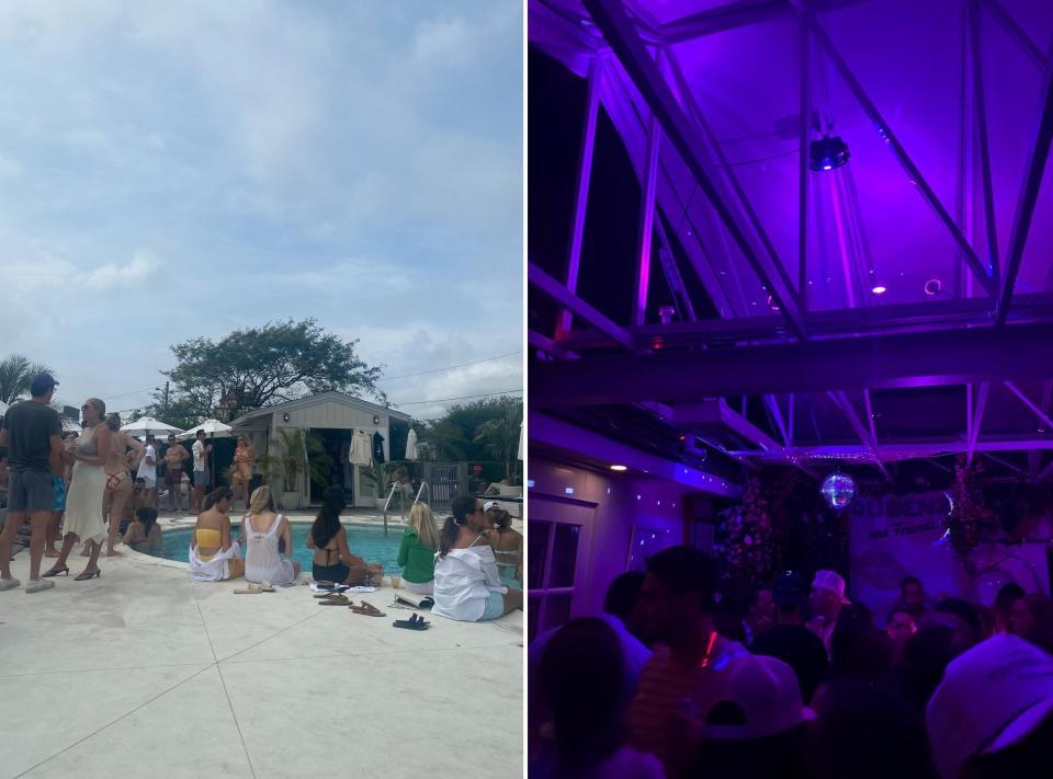 Crowd at Surf Lodge and TT's bar in Montauk.