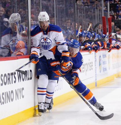 The Oilers scratched Teddy Purcell on Thursday, leading to speculation that he's about to be dealt. (Getty)