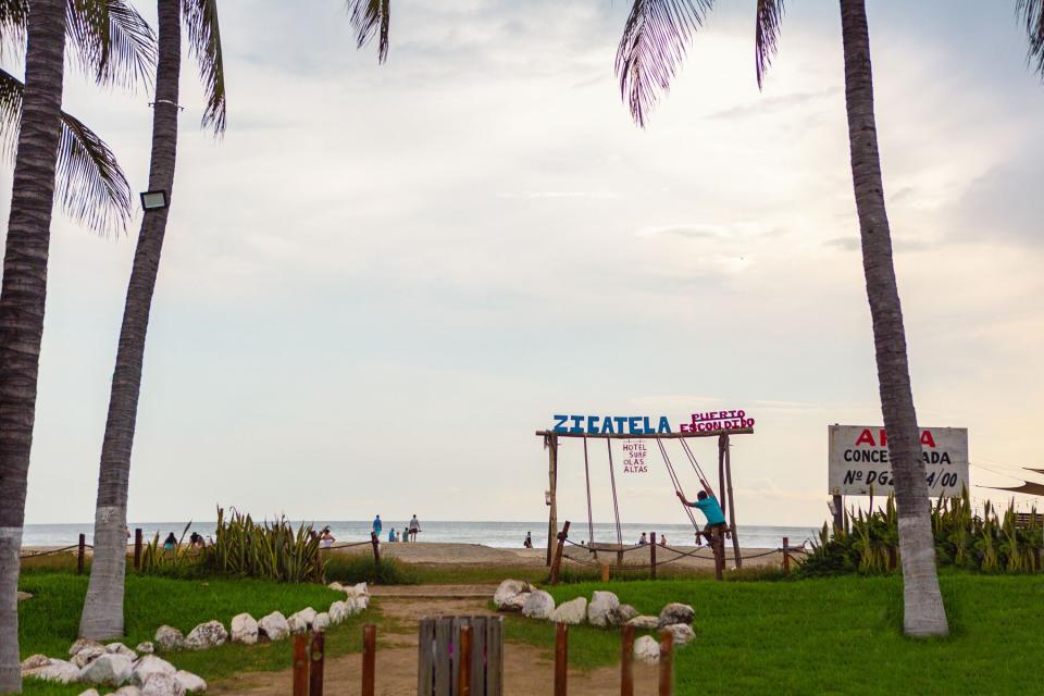 Beautiful scenes of Puerto Escondido's local beaches and surfing