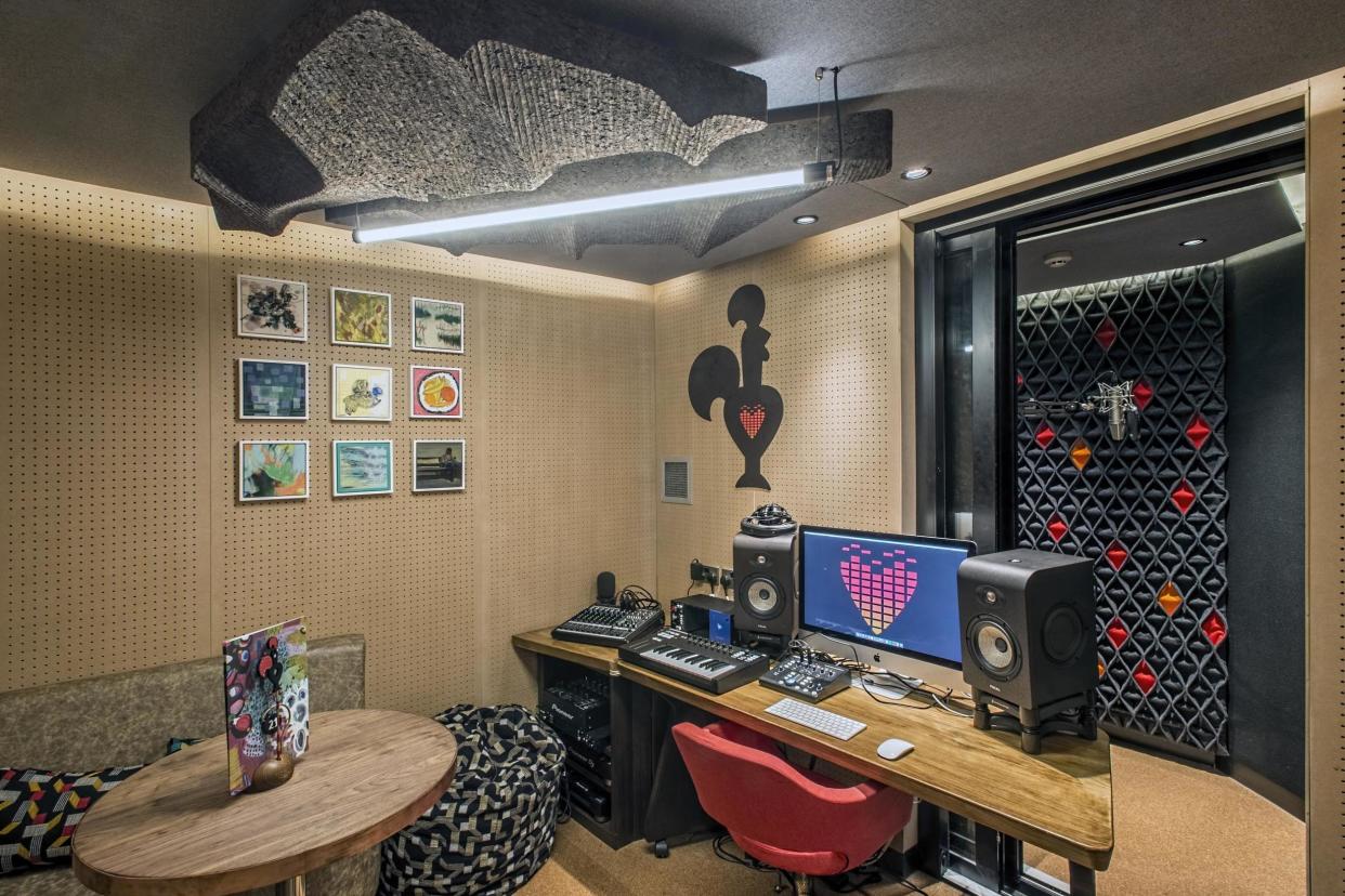 Meaty tunes: The Nando's music studio is open in central London