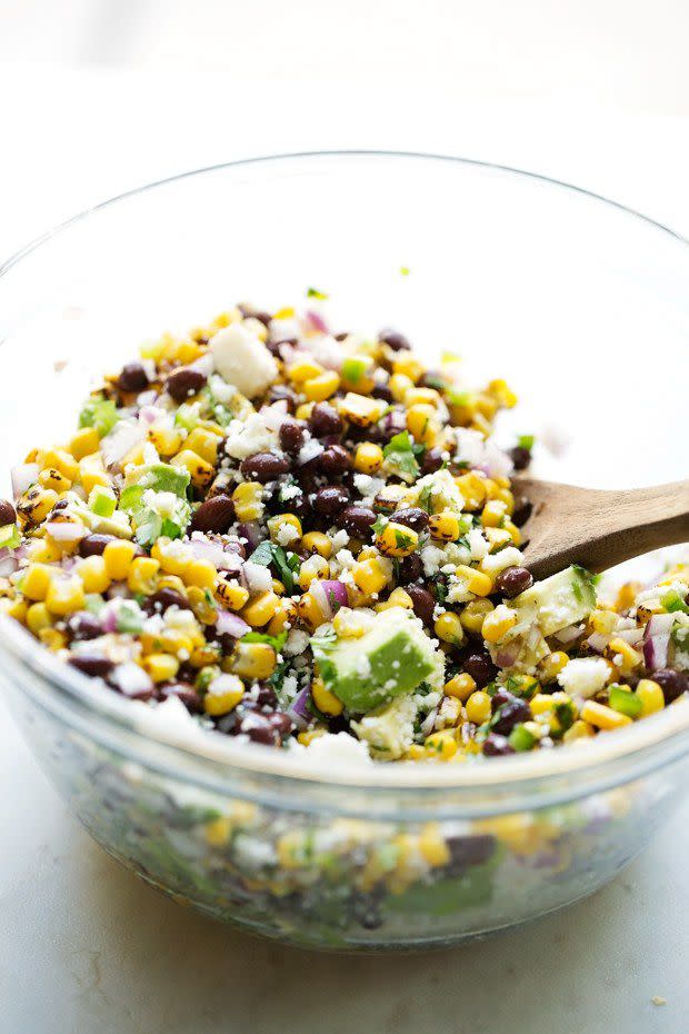 Mexican Street Corn Salad with Black Beans and Avocado