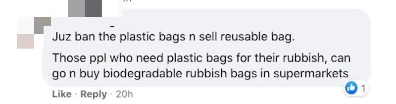 Opinion on charging for plastic bags