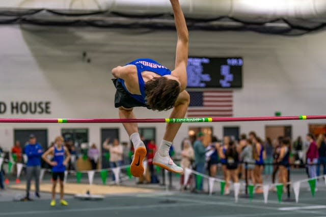 Winnacunnet High School senior Oliver Duffy is seeded first in both the long jump and high jump, and is seeded third in the 55-meter hurdles.