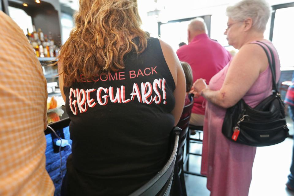 Gregulars have returned as regular customers at Greg's Bistro in Hampton, seen Wednesday, June 28, 2023, after owners rebuilt due to structural damage from a crash in 2022.