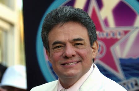 FILE PHOTO: Mexican balladeer Jose Jose holds his plaque after receiving a star on the Hollywood Walk of Fame in Hollywood, California