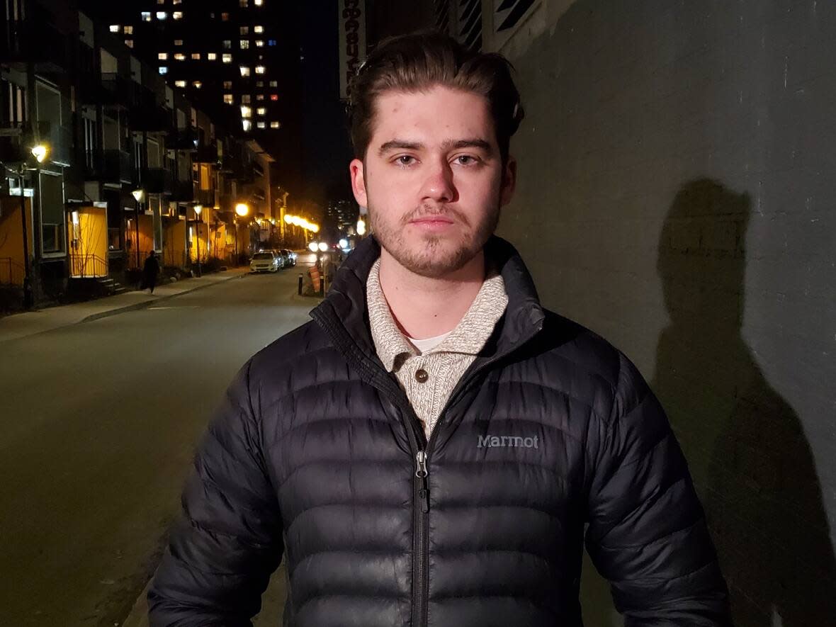 Third year economics student Callum Mackay says he's worried about writing an in-person exam at McGill university next week, as COVID-19 cases continue to soar in Quebec. (Kwabena Oduro/CBC - image credit)