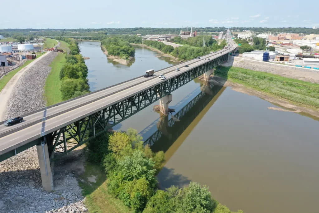 The U.S. Department of Transportation issued a grant to the state of Kansas to provide $62.6 million toward replacement of the 18th Street bridge over the Kansas River in Kansas City, Kansas. The existing bridge was built in 1959, repaired numerous times and experts believe it to be near the end of its useful life. (Submitted)
