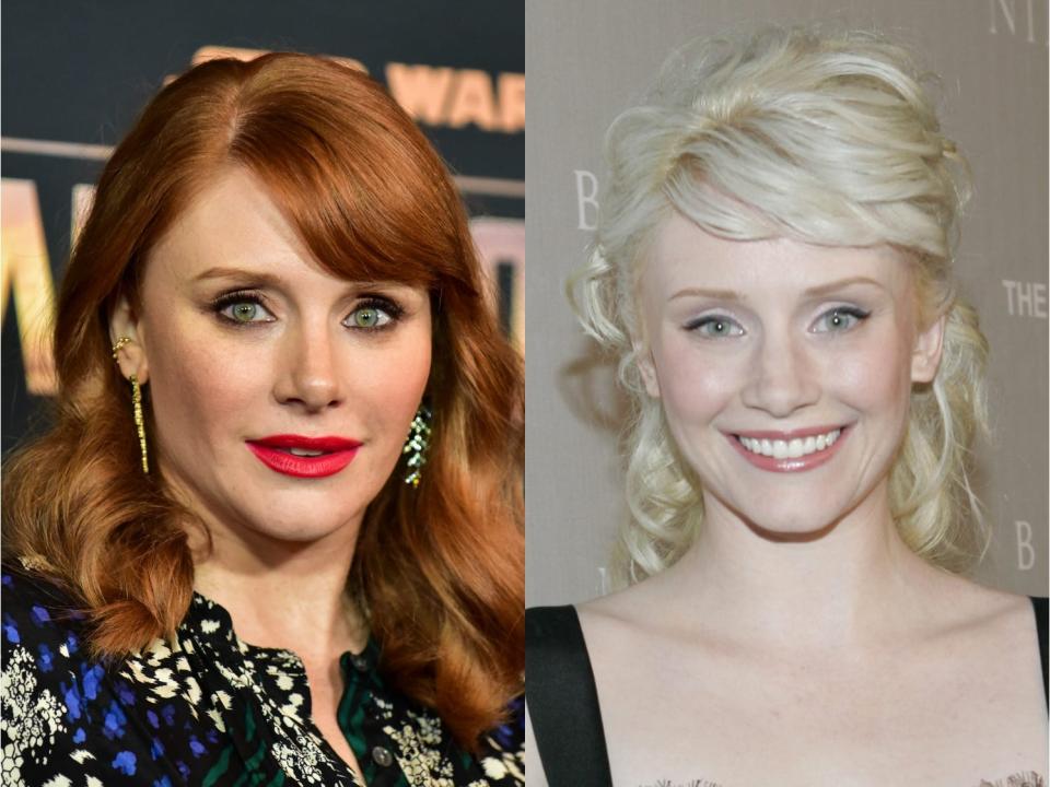 bryce dallas howard with red and blonde hair