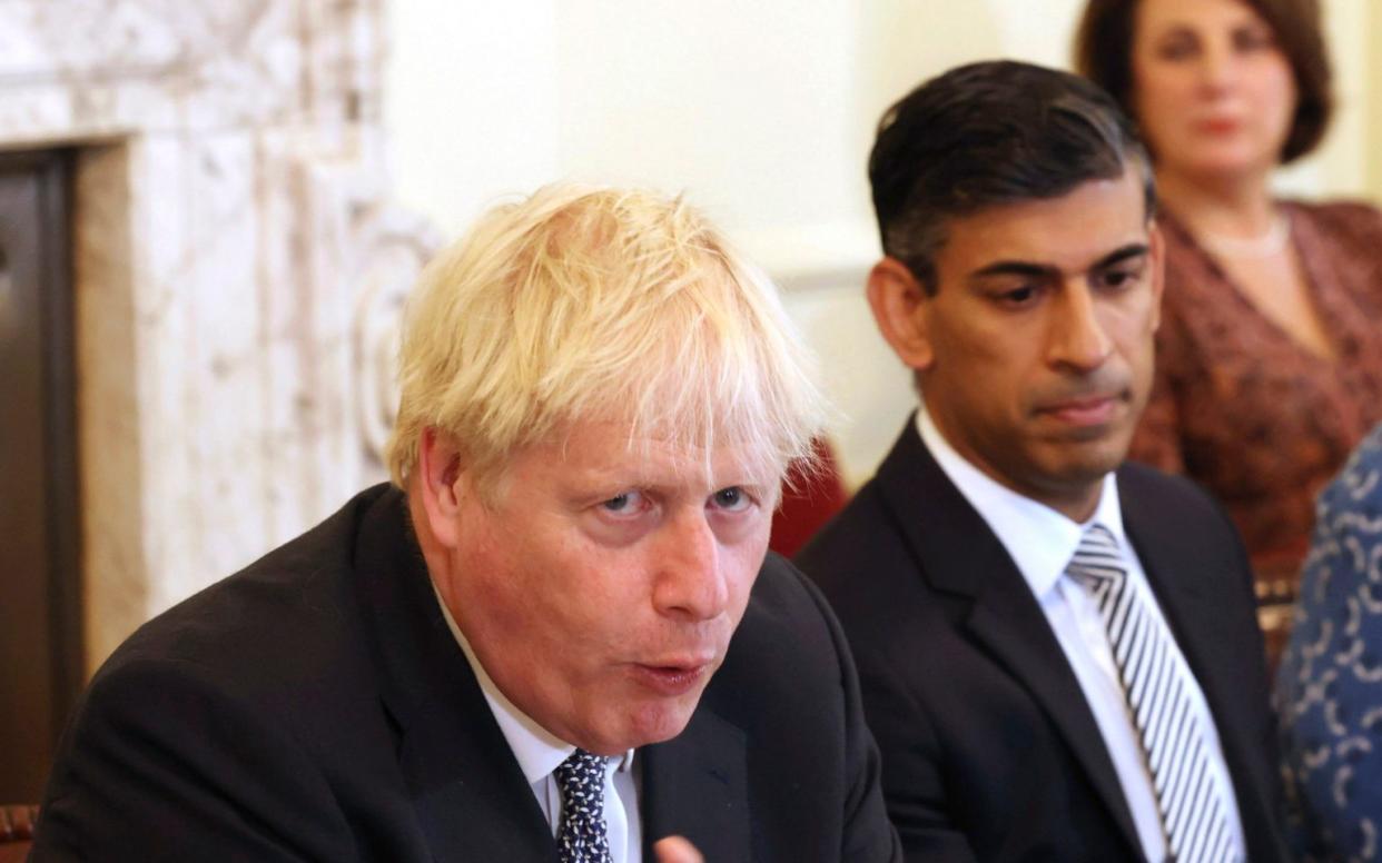 Boris Johnson and Rishi Sunak - Ian Vogler/Pool Photo via AP