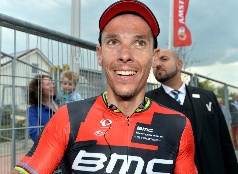 Belgium's Philippe Gilbert of BMC Racing Team, seen after winning the 49th edition of the Amstel Gold Race, in the Netherlands, 251,4 km from Maastricht to Valkenburg, on April 20, 2014