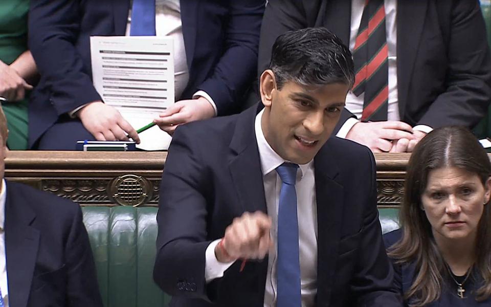 Rishi Sunak, the Prime Minister, addresses the House of Commons this afternoon