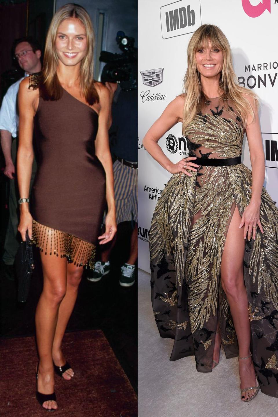 Heidi Klum 1999 v. Now