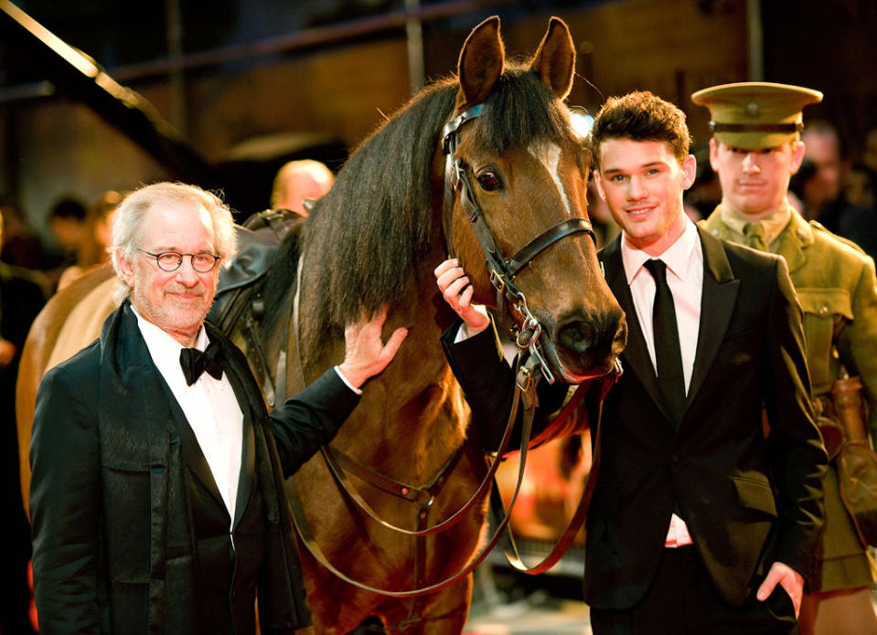 War Horse 2012 UK Premiere Steven Spielberg Jeremy Irvine