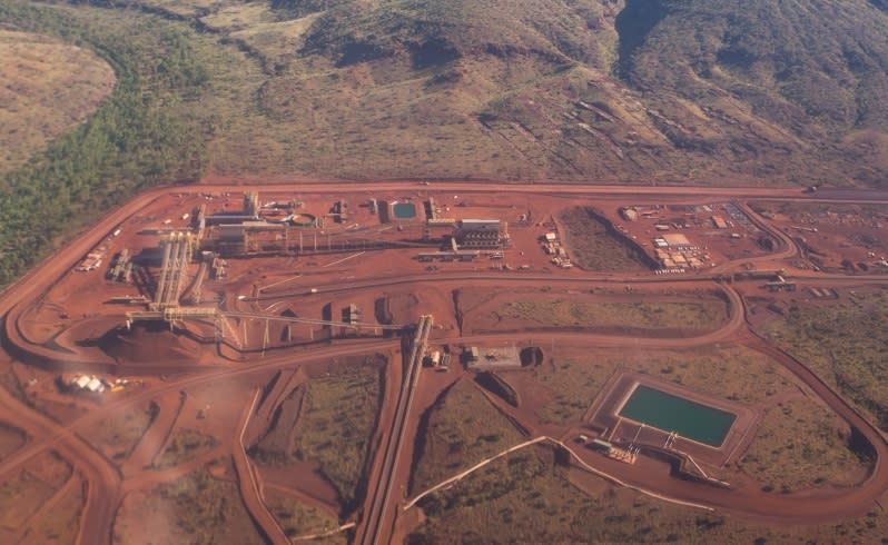 An aerial view of FMG's Solomon mine. Picture: Mogens Johansen/The West Australian.