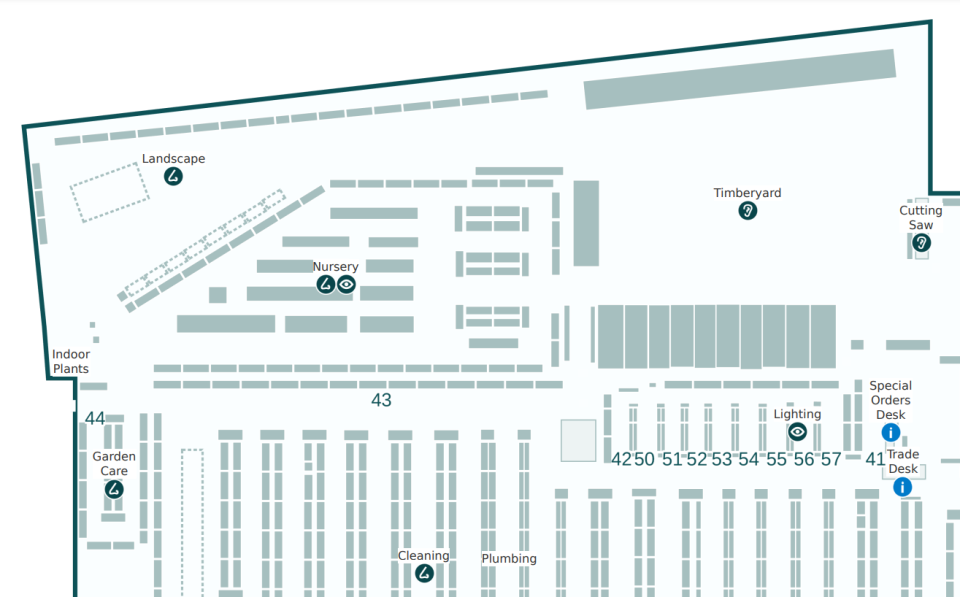 Bunnings sensory map