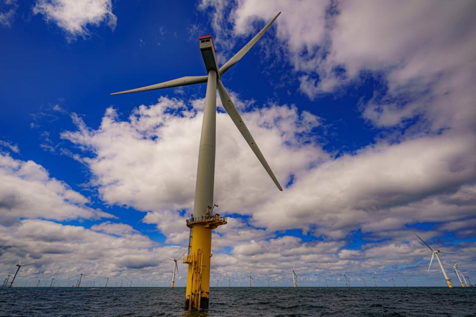 Some wind farm are making massive windfalls from the high price of gas (Ben Birchall/PA) (PA Wire)