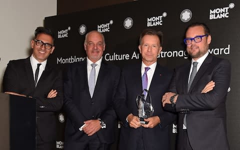 Sam Bardaouil, Kevin Boltman, John Studzinski and Till Fellrath at the Montblanc de la Culture Arts Patronage Award - Credit: Dave Benett/Getty Images