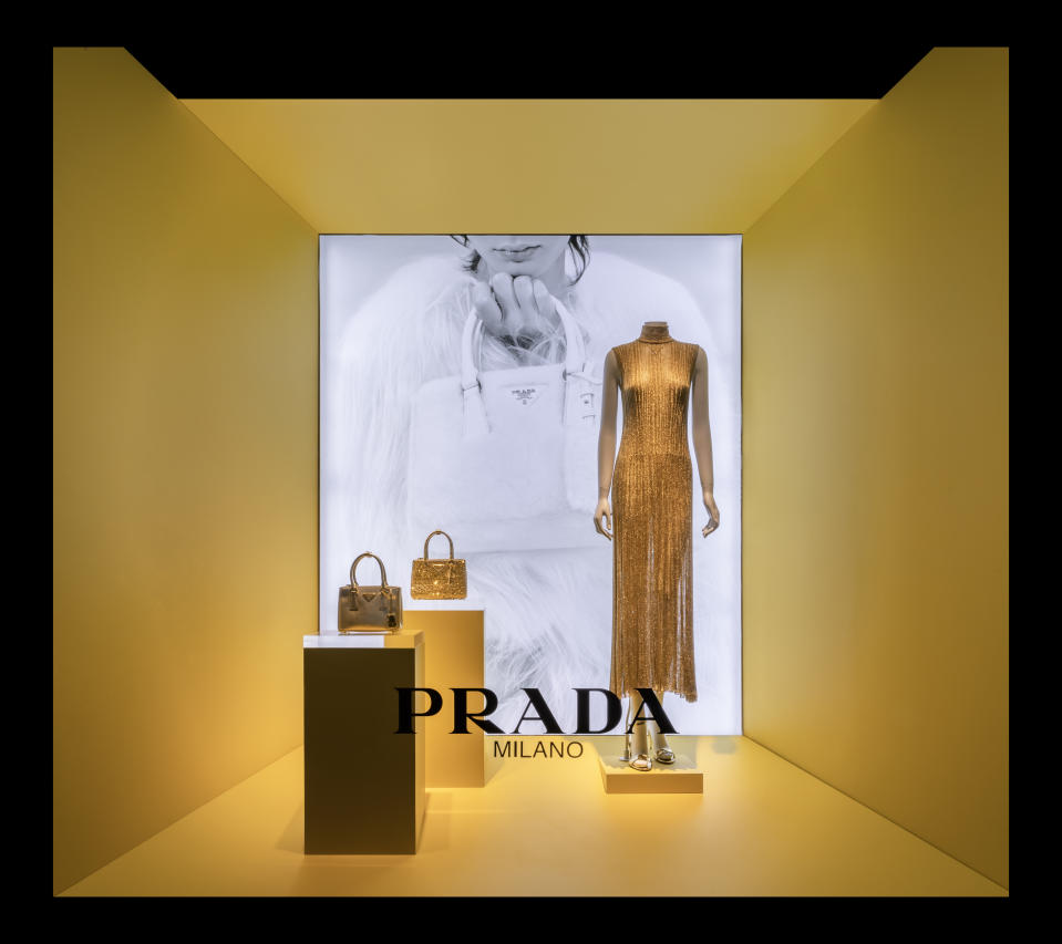 One of Prada’s center six windows at Saks Fifth Avenue.