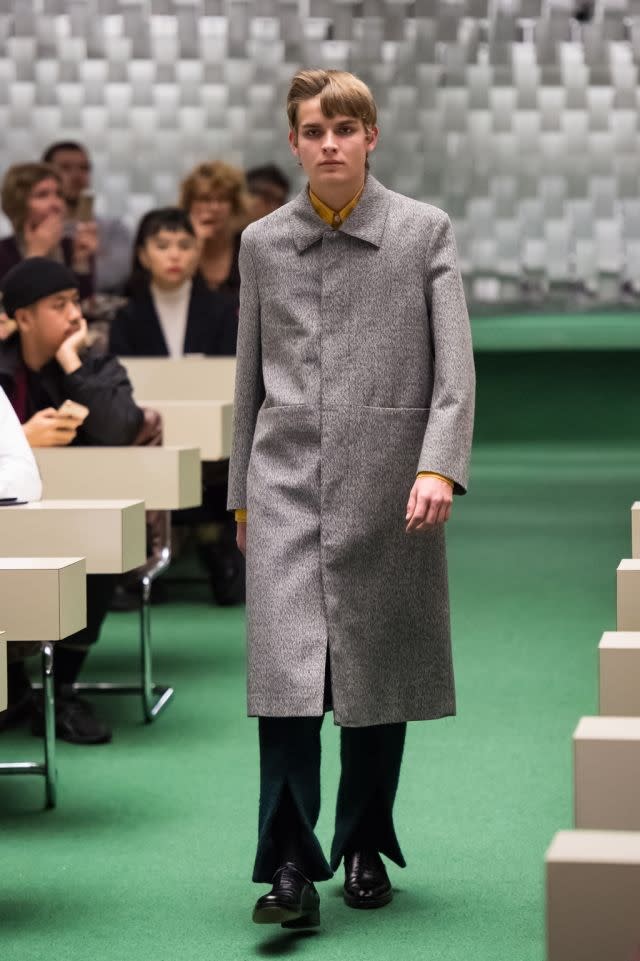 Namacheko channeled classic style, with a collection featuring long coats in neutral colors - fall/winter 2018-2019 collection. Paris, January 16, 2018