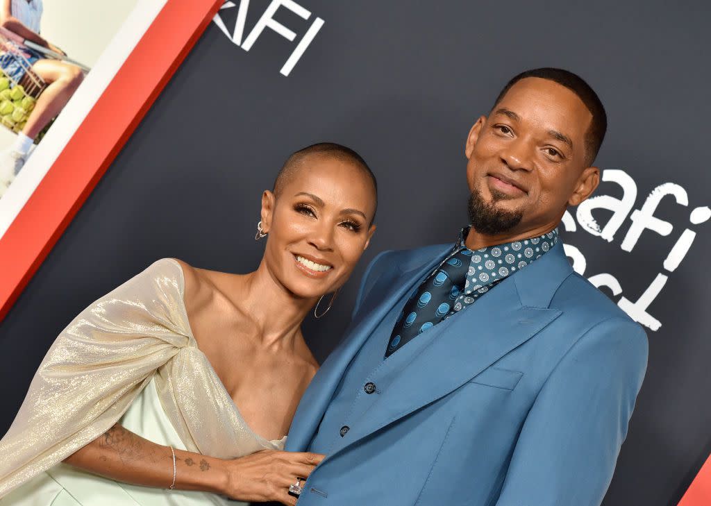 Jada Pinkett Smith and Will Smith attend the 2021 AFI Fest - Closing Night Premiere of Warner Bros. "King Richard" at TCL Chinese Theatre on November 14, 2021 in Hollywood, California.