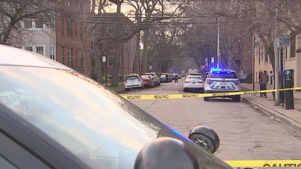 PHOTO: 3 teens shot, 1 fatally, in apparent targeted attack near their Chicago high school,  Nicholas Senn High School,  Feb. 1, 2024. (WLS)