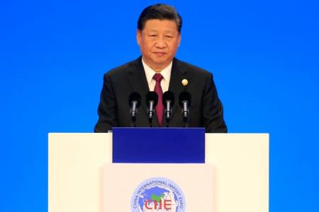 FILE PHOTO: Chinese President Xi Jinping attends the opening ceremony for the first China International Import Expo (CIIE) in Shanghai, China November 5, 2018.  REUTERS/Aly Song/Pool