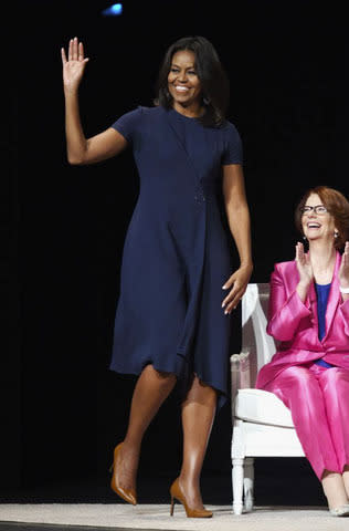 First Lady of the United States, Michelle Obama joined Glamour’s ‘The Power Of An Educated Girl’ panel at The Apollo Theater in New York City.