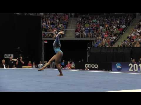 8) When it comes to floor routines, she is unbeatable.