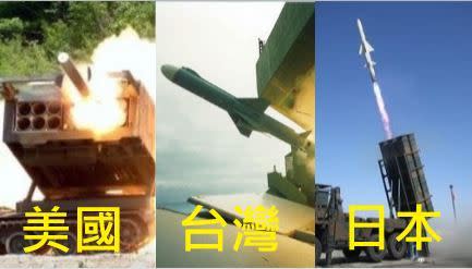 海馬斯,雄二飛彈,12式地對艦飛彈，日媒點名三大反制中共海軍武器。（組合圖）