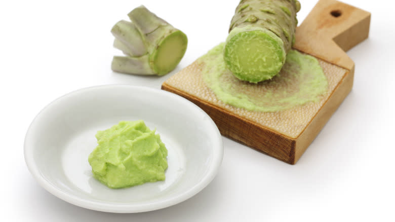 whole and ground wasabi