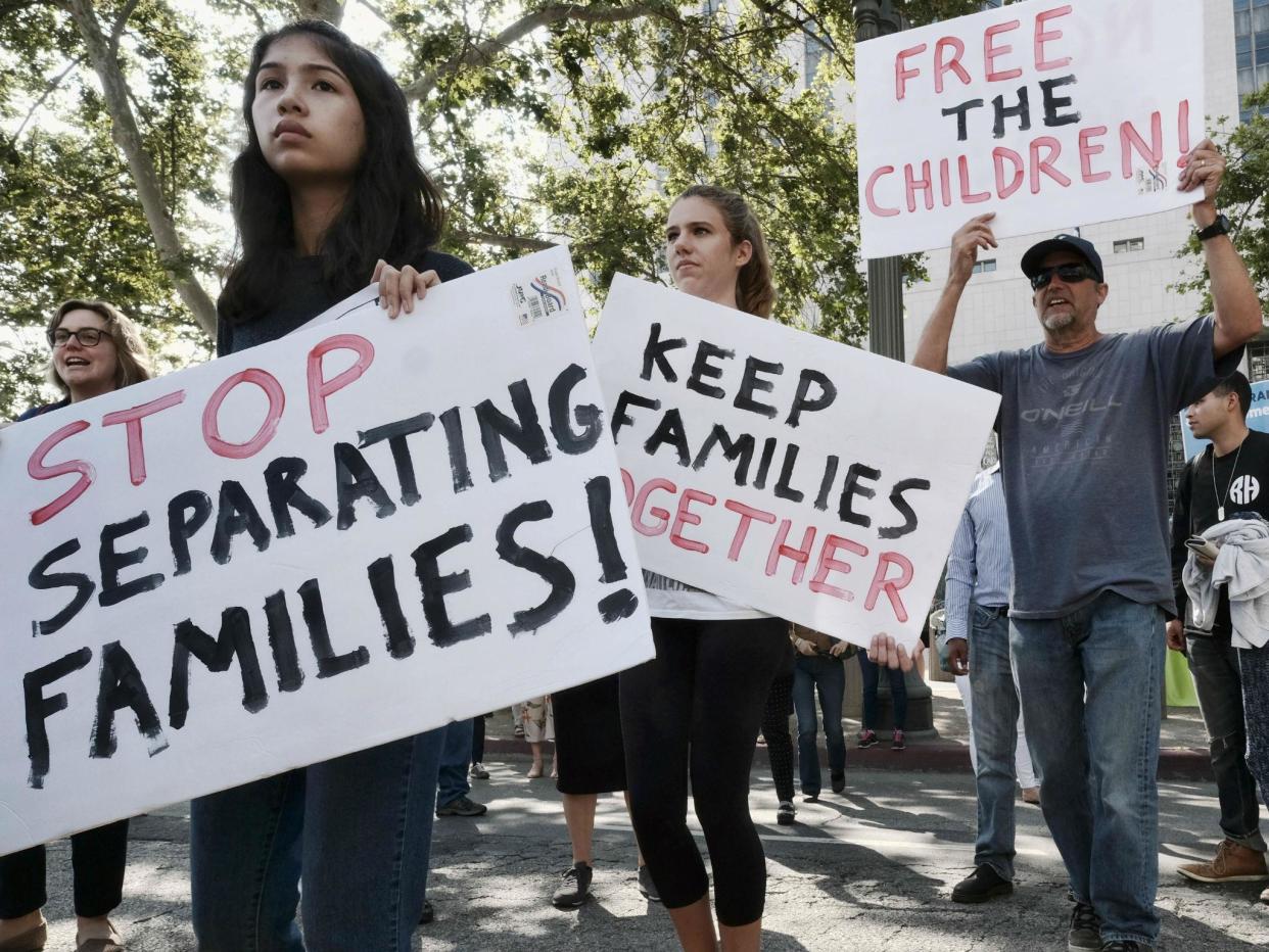 The family separation policies have sparked protests nationwide: AP