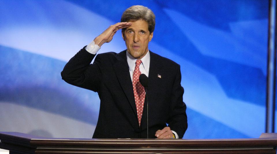 "I'm John Kerry, reporting for duty," the 2004 Democratic presidential nominee said at the start of his acceptance speech at his party's nomination convention. Many Democrats saw him as their best shot at unseating President George W. Bush. But that didn't happen. (Photo: New York Daily News Archive via Getty Images)