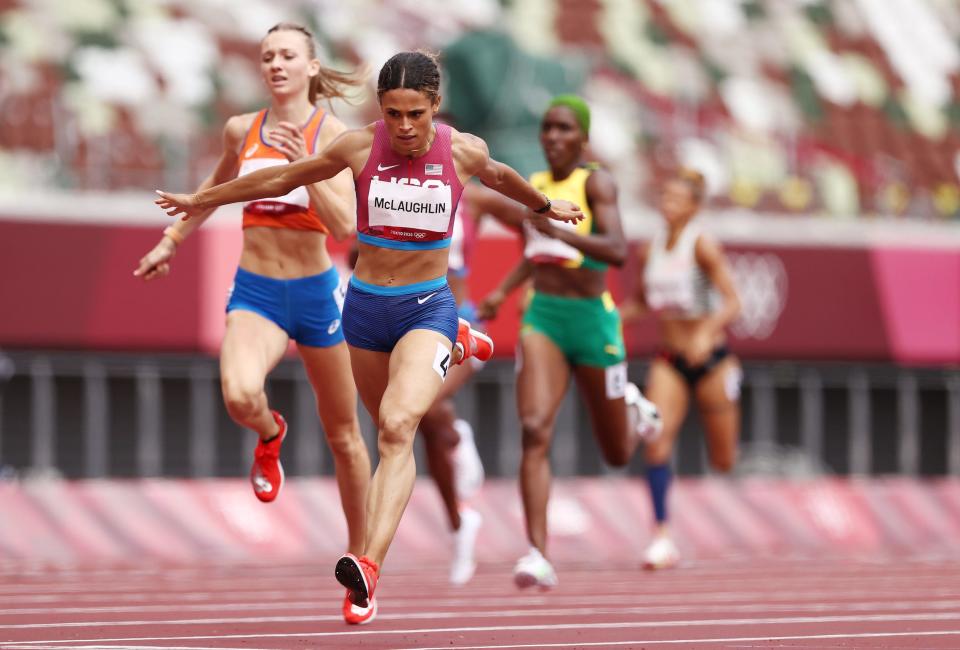 American Sydney McLaughlin wins gold in the 400m hurdles at the Tokyo Olympics.